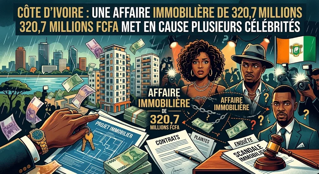une affaire immobilière de 320,7 millions FCFA met en cause plusieurs célébrités